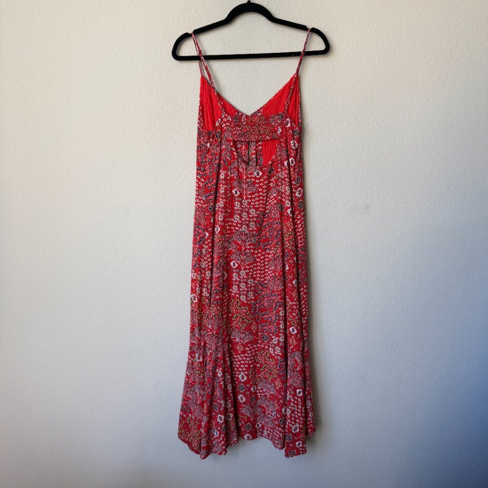 Abel The Label Anthropologie Red Floral Hi-Low Dress Size XS - Picture 3 of 6